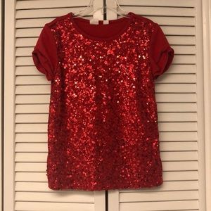 RED SEQUIN TOP